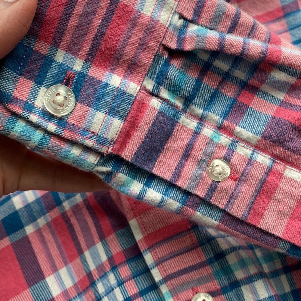 Vineyard Vines Middleton Place Plaid Performance Flannel Slim Tucker Shirt - Picture 8 of 12